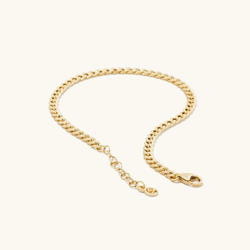 Mejuri 14k Yellow Gold Curb Bracelet Chain Curb